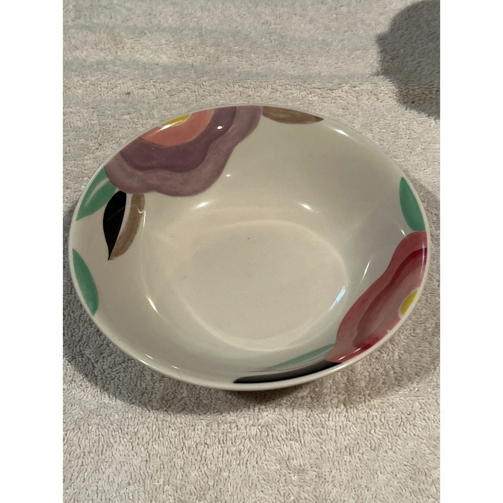 Adams Micratex Florida Bowl Vintage English Ironstone Floral Soup Cereal 6.5"